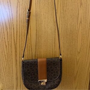 Calvin Klein Monogram Brown Crossbody Bag